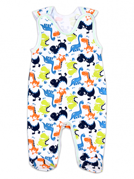 Ползунки детские на кнопках Дино/салат