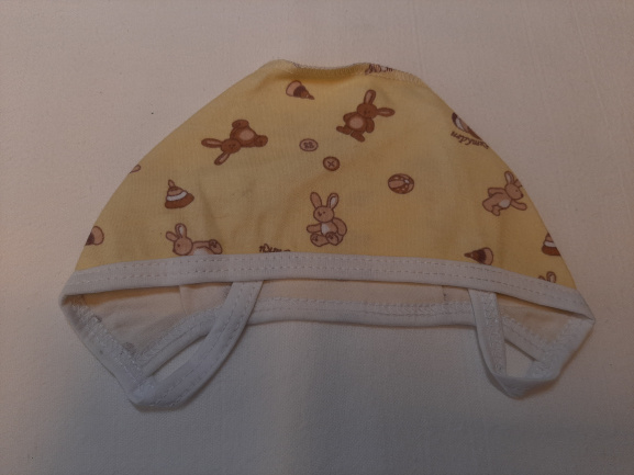 Чепчик детский трикотажный зайчата/желтый