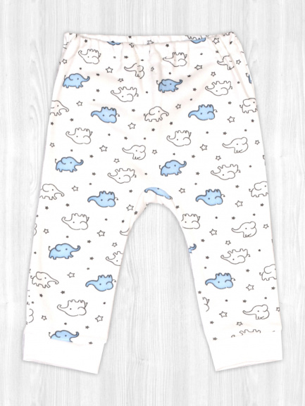 Ползунки на рибане слоник/голубой