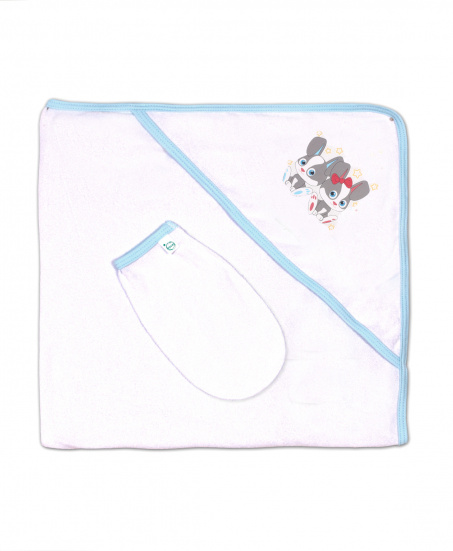 Пелёнка купальная с рукавичкой