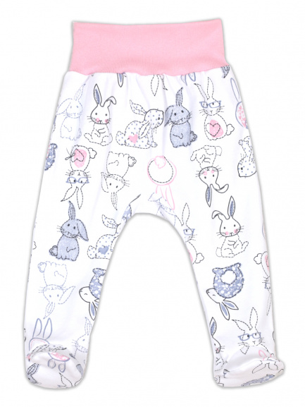 Ползунки на рибане зайки/цветочки