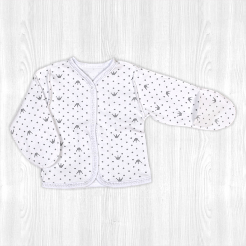 Кофта для новорожденного Крошка короны/серебро