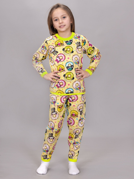 Пижама для детей пышки/зеленый