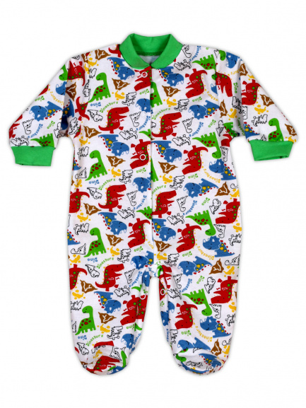 Комбинезон футер дино/зеленый