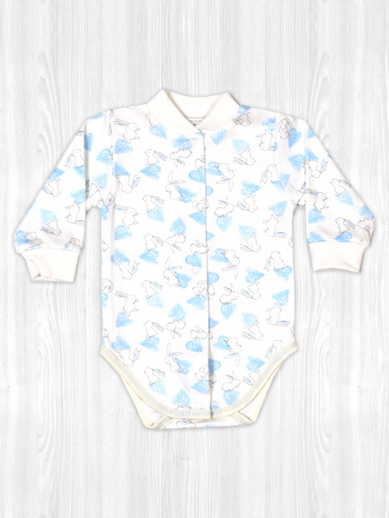 Боди для маленьких детей сердце/голубой