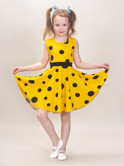 Платье детское М-4644 стиляги/желтый