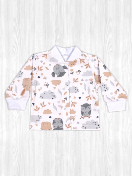 Кофта для новорожденного совы/бежевый