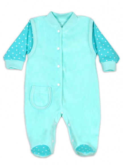 Комбинезон "Малыш" мята/звезды