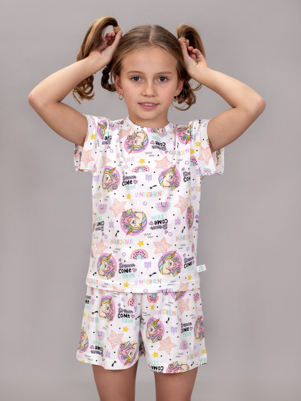 Пижама для девочки Новинка футболка+шорты