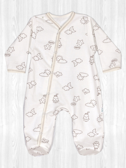 Комбинезон футер облако/милк