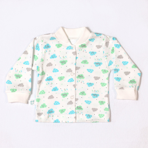 Кофта для новорожденного облака/салат