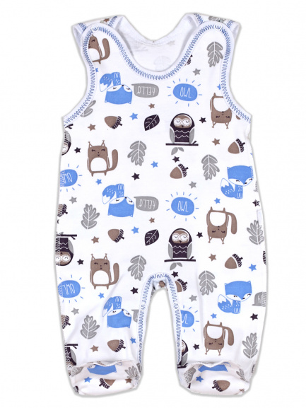 Ползунки детские Крошка лиса/голубой