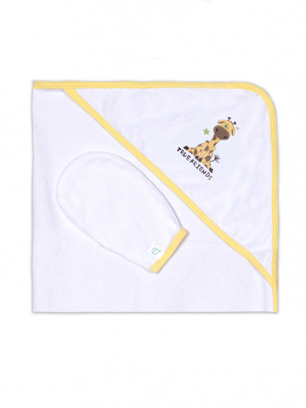 Пелёнка купальная с рукавичкой