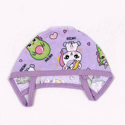 Чепчик детский трикотажный авокот/единорог