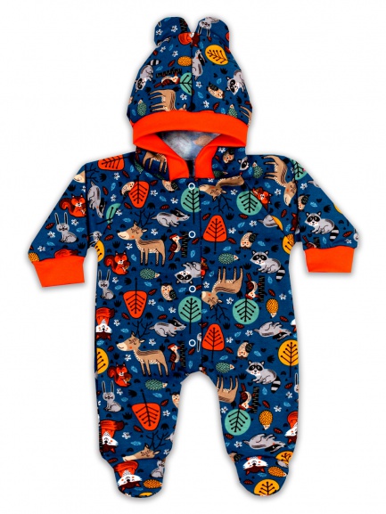 Комбинезон с ушками звери/оранж