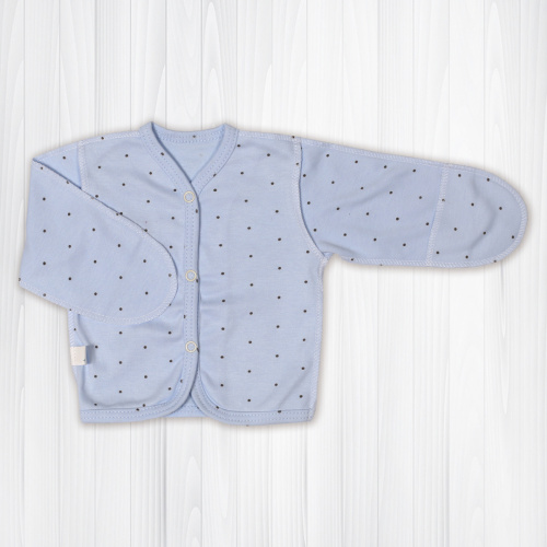 Кофта для новорожденного Крошка голубой/горошек