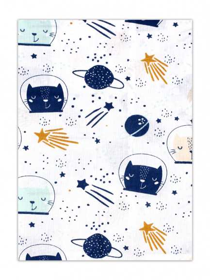 Наволочка 40*60см космические коты