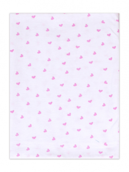 Пеленка трикотаж сердечки розовые