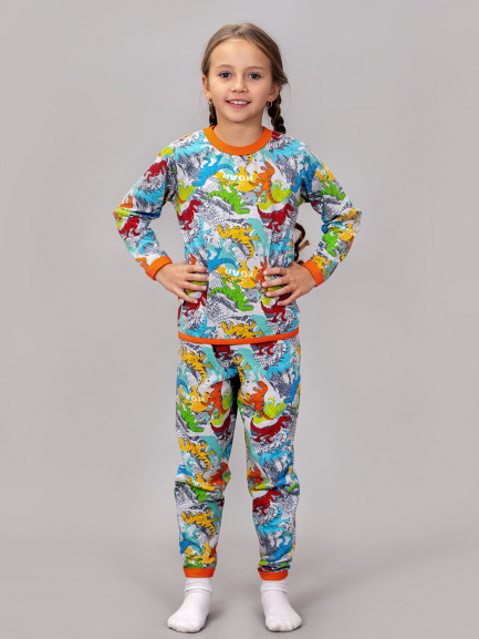 Пижама для детей бигдино/оранж