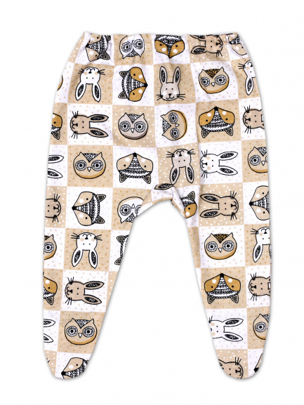 Ползунки на резинке Совы/экрю
