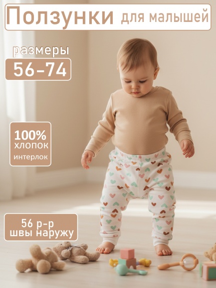 Ползунки ППг85 сердце/мятное