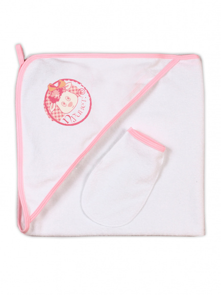 Пелёнка купальная с рукавичкой Т1 барашек