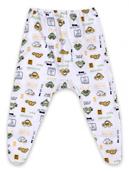 Ползунки детские на резинке такси/зеленый