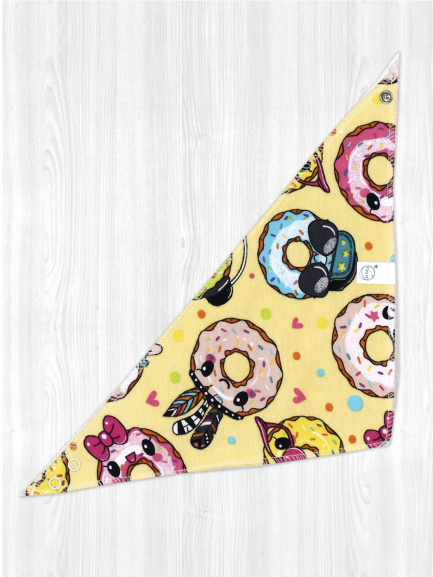 Нагрудник пончики/желтый