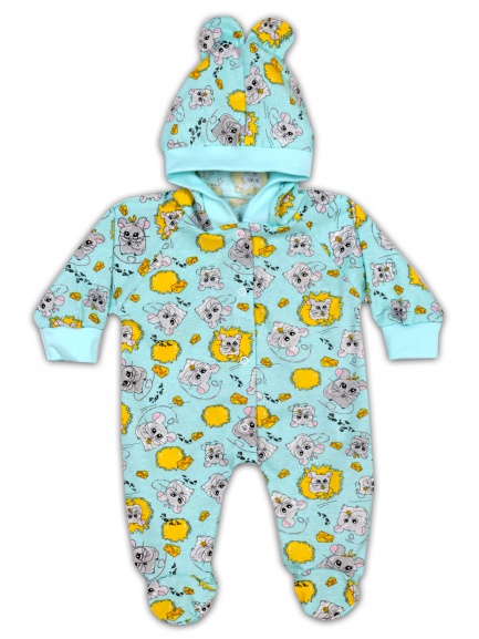 Комбинезон с ушками мышки/ментол