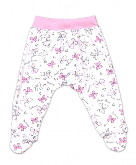 Ползунки на рибане бантики/белый