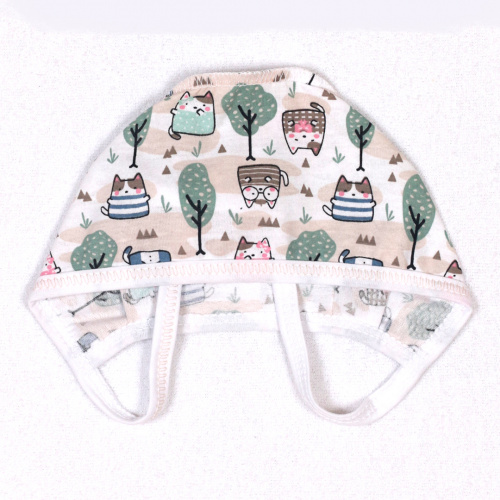 Чепчик детский трикотажный мурзик/мята