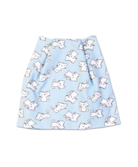 Шапка голубые котики