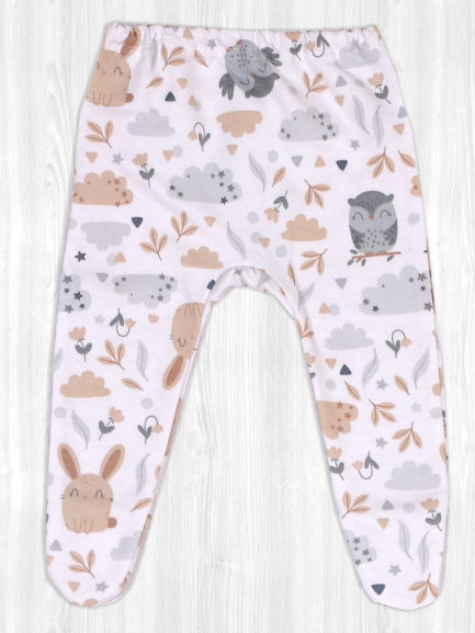Ползунки на резинке совы/бежевый
