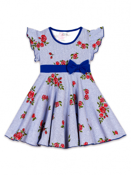 Платье детское полоса/синий