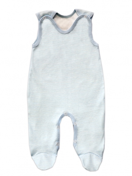 Ползунки детские на кнопках полоска/голубой