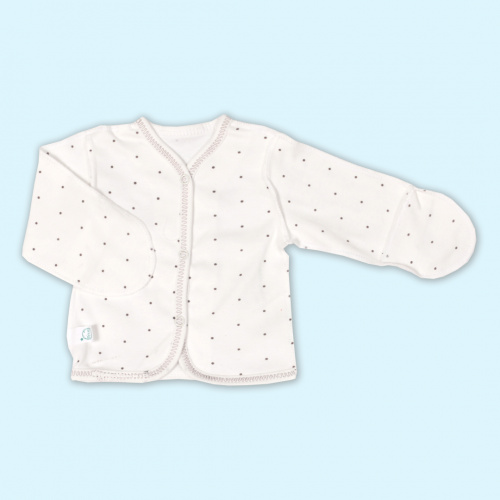 Кофта для новорожденного Крошка молочный/горошек