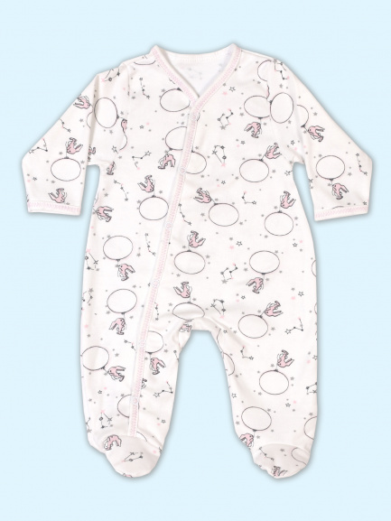 Комбинезон интерлок шарик/розовый