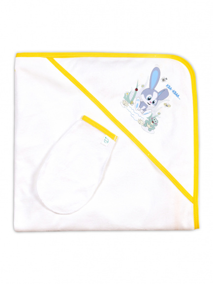 Пелёнка купальная с рукавичкой