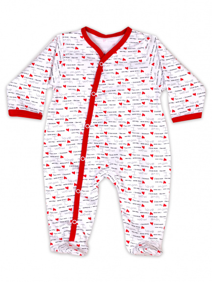 Комбинезон интерлок люблю/маму