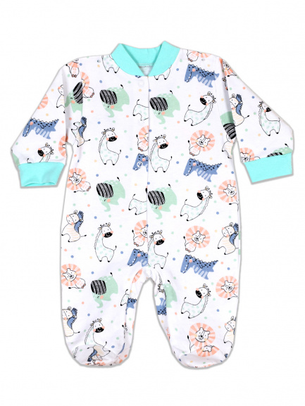 Комбинезон начес зоопарк/персик