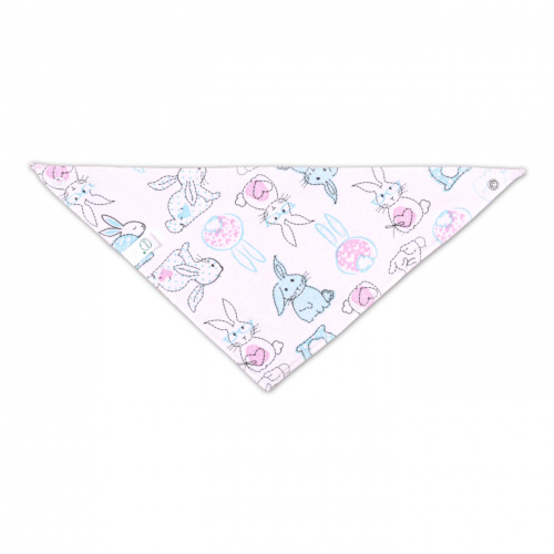 Нагрудник зайчики/бирюза