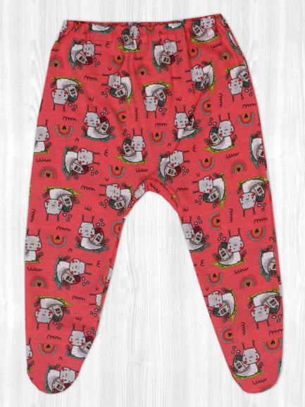 Ползунки детские на резинке улитка/коралл