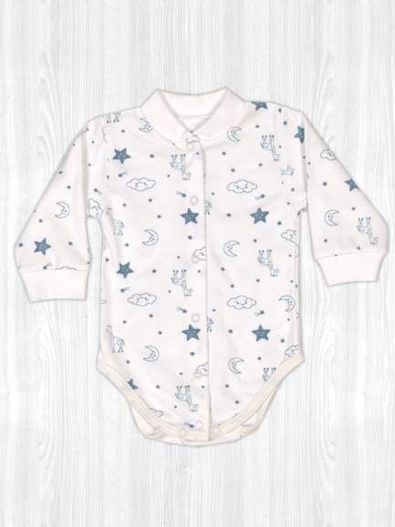 Боди для новорожденных жираф/синий