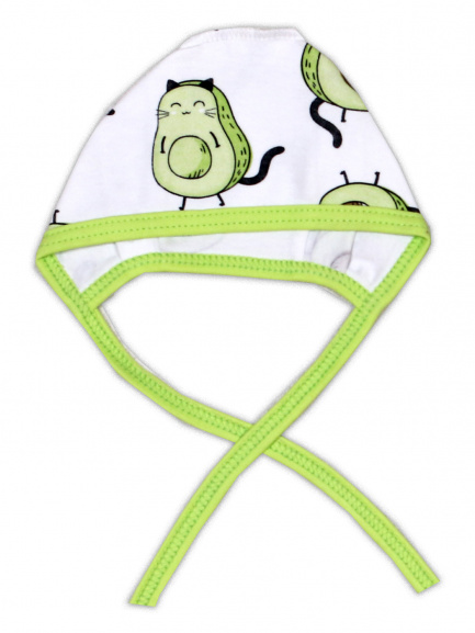 Чепчик "Крошка" кот/авокадо