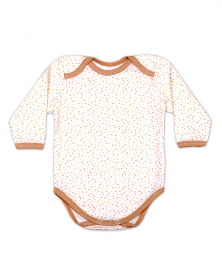 Боди для новорожденных горох/экрю