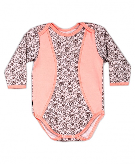 Боди для новорожденных винтаж/коралл