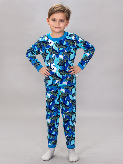 Пижама для детей рыба/бирюза