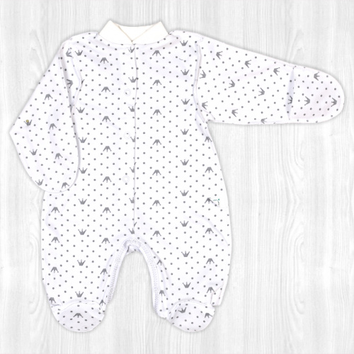 Комбинезон "Крошка" короны/серебро