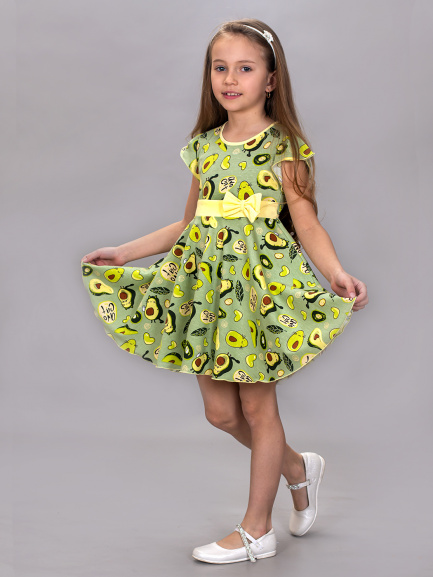 Платье детское авокадо/зеленый