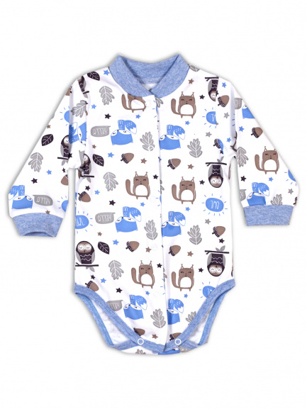 Боди для новорожденных Лиса/синий